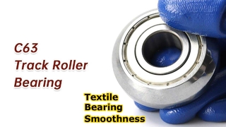 Ρουλεμάν κυλίνδρων τροχιάς C63 (17x50x17,5mm): Εξάρτημα γραμμικού οδηγού υφασμάτων μηχανής