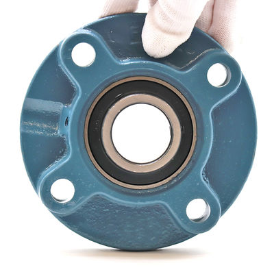 Ποιότητα  UCFC214 Four Bolt Round Flange Bearing Unit 70mm Bore UC214 Set Screw Lock Cast Iron Mounted Bearing εργοστάσιο