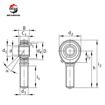 Χονδρικές άκρες ράβδου 50mm SIA50ES-2RS Συνδυασμένα ρουλεμάντια υπερ-ακριβείας SI Προσθέστε στο καλάθι μου